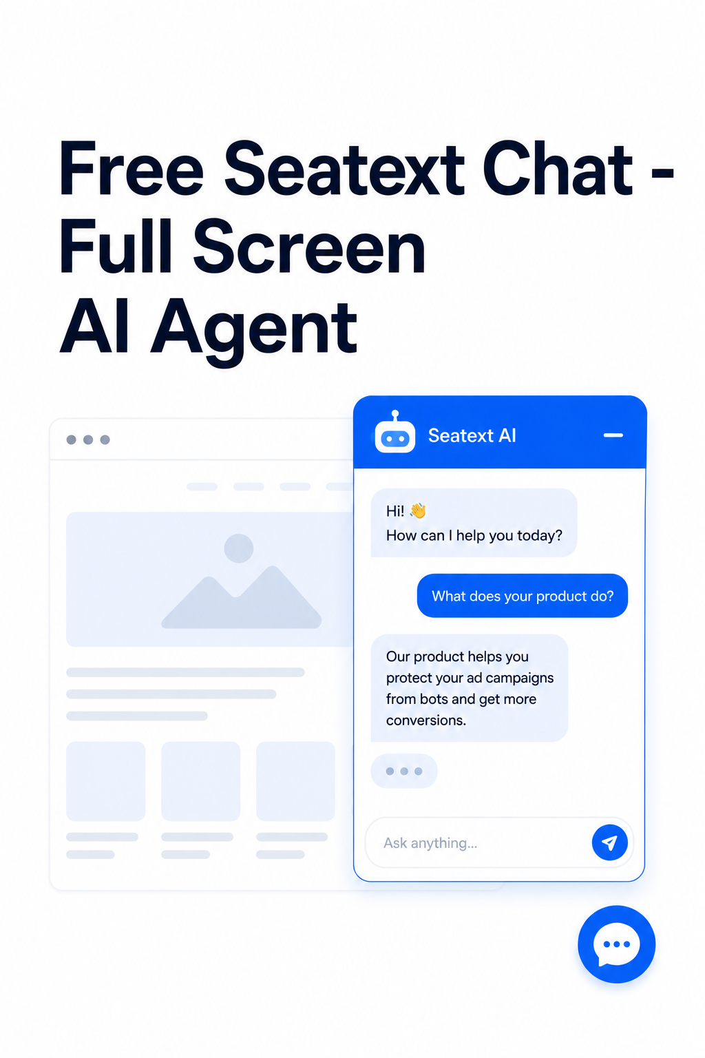 Seatext AI Support Assistant conversational copilot interface